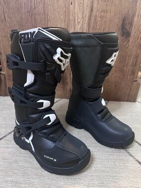 Fox Comp 3 Youth Motocross Boots Black Size 1 New In Box